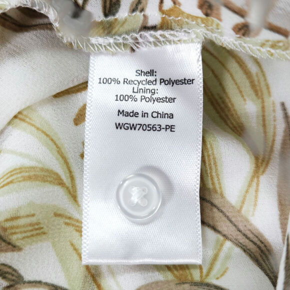 41 Hawthorn Petite Floral Midi Dress Button Front Tie Waist Ivory Resort Chic 5P - Picture 6 of 11